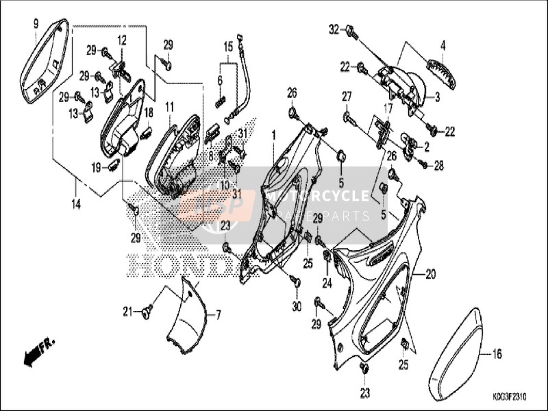 Honda C125 2019 Abdeckplane für ein 2019 Honda C125